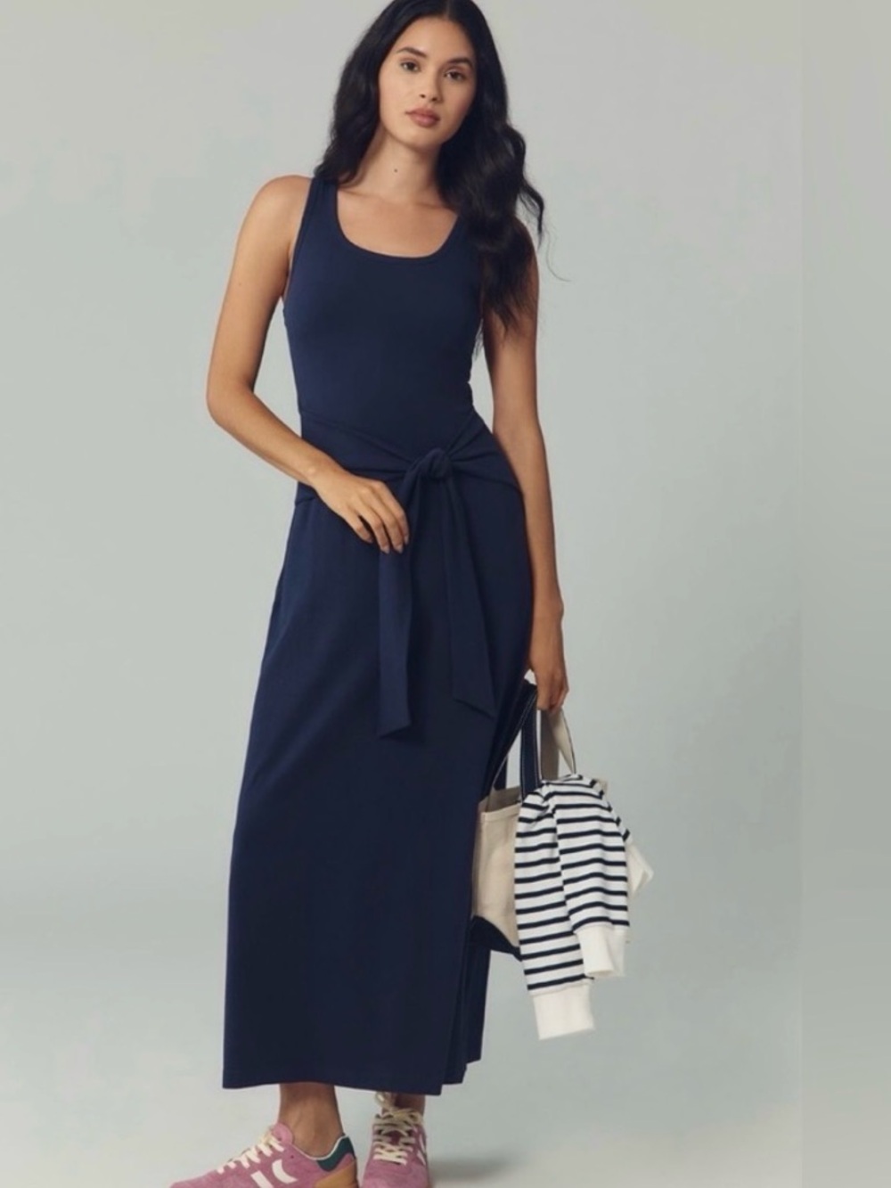 Anthropologie Tie-Waist Maxi 100% cotton Dress
L'Space x Sz S Midnight Blue NWT